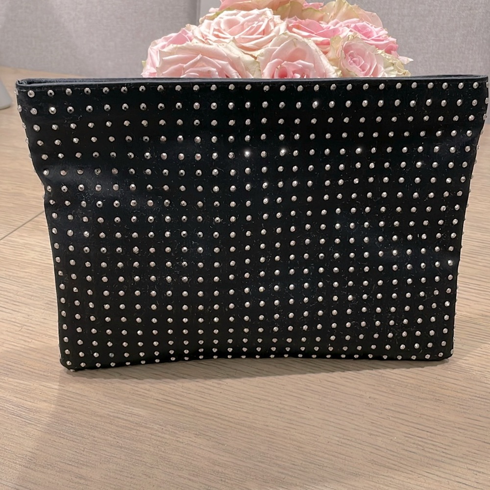 BCBG MAXAZRIA black clutch with studs